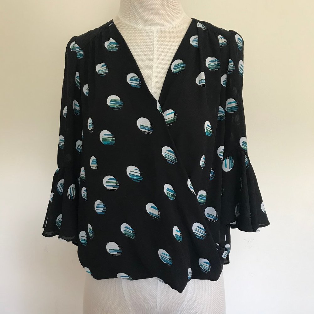 INC Faux Wrap Blouse SP